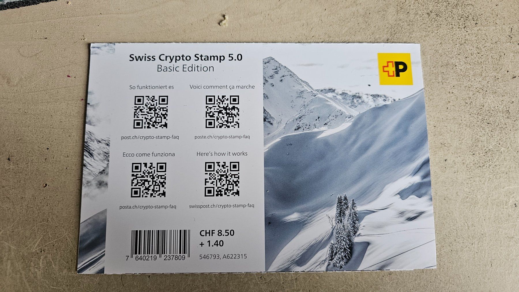 Tutti i francobolli: Swiss Crypto Stamp 5.0  Basic Edition  ID 7 Daniela Meuli – Nuovo e nell'imballaggio originale da Zug venduto da alt_9p2z 1