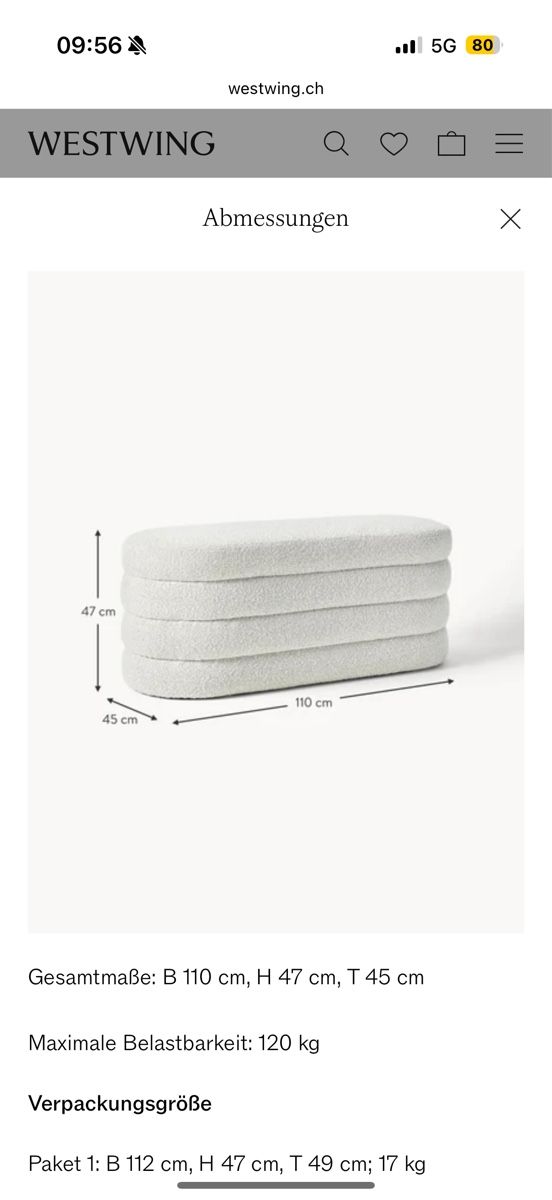 Panchine: Westwing Polsterbank Alto Bouclé – Usato da Dietlikon venduto da f.a.1975 2