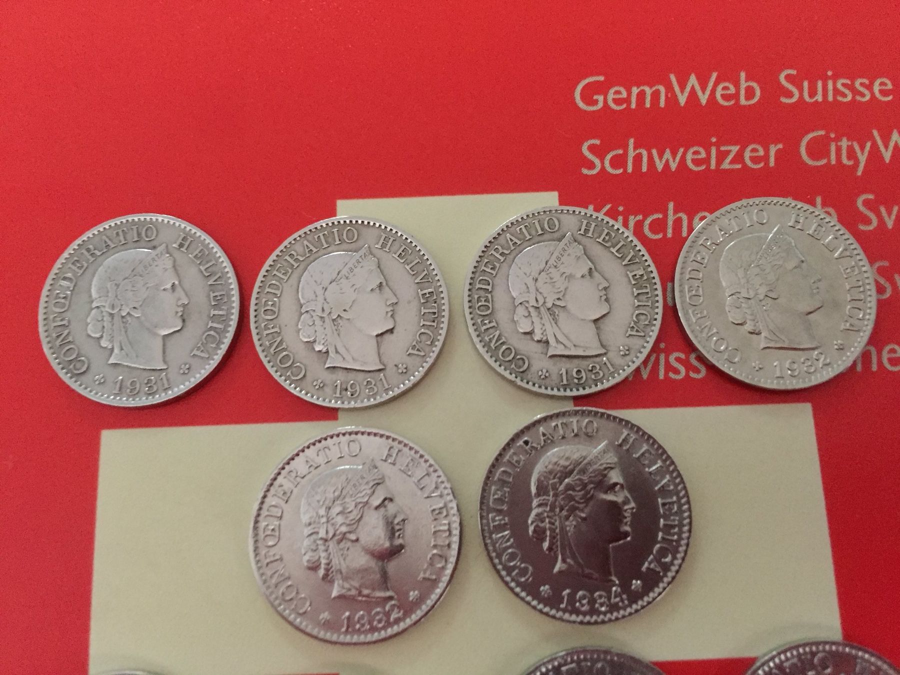 Tutti le monete: 5 Rappen - LOT 1931-1939 – Usato da Elsau venduto da herbybay 1