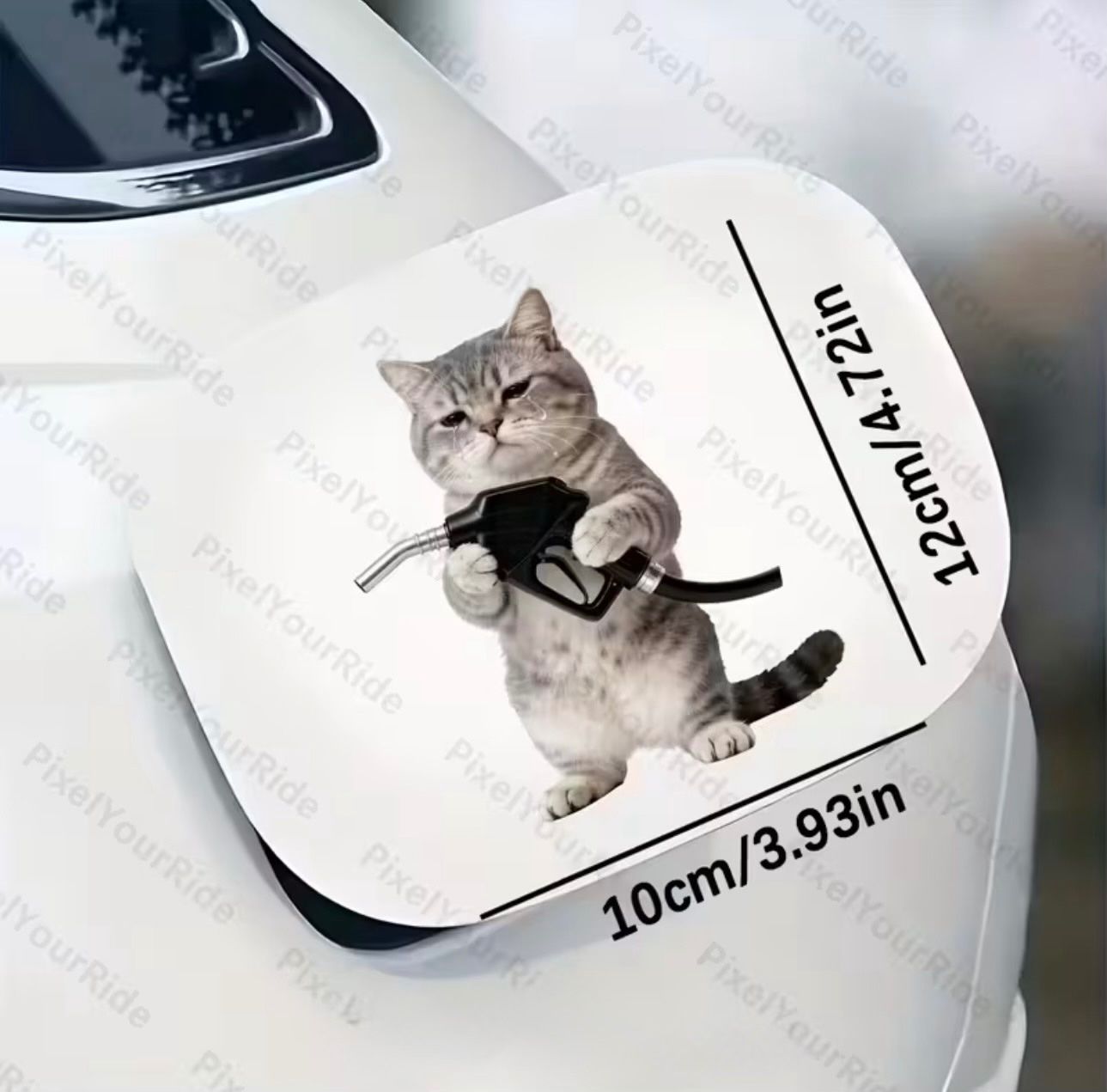 Sticker: Auto Aufkleber Katze mit Zapfsäule – Nuovo e nell'imballaggio originale da Thun venduto da Pfausi1966