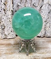Tolle grüne Fluoritkugel E 64mm 430g