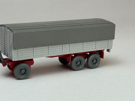 Wiking 3 Achs Anhänger silbergrau rot mit Germany