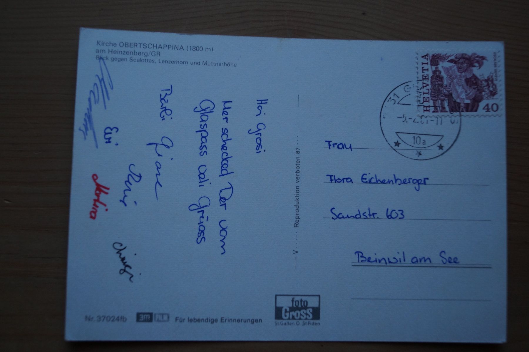 Ansichtskarten: AK Obertschappina am Heinzenberg – Gebraucht aus Scheid von dirauls 1