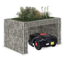 Rasemäher Garage mit Hochbeet oder Grillablage 110x80x60