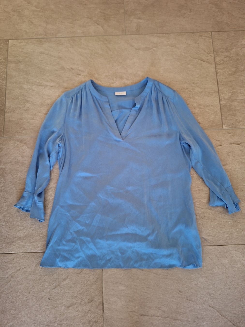 Gerry Weber Camicette: Gerry Weber Bluse hellblau 3/4 Arm / Grösse ca 38>40 – Usato da Buochs venduto da DasBaerchi