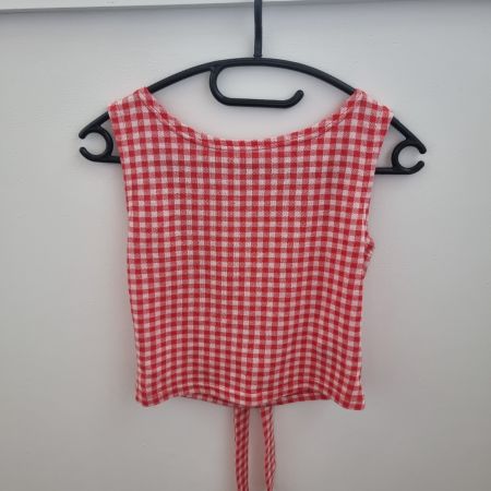 Top  damen rot weiss kariert cider Grösse S guter Zustand