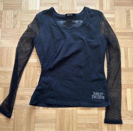 Harley Davidson black long sleeve top 