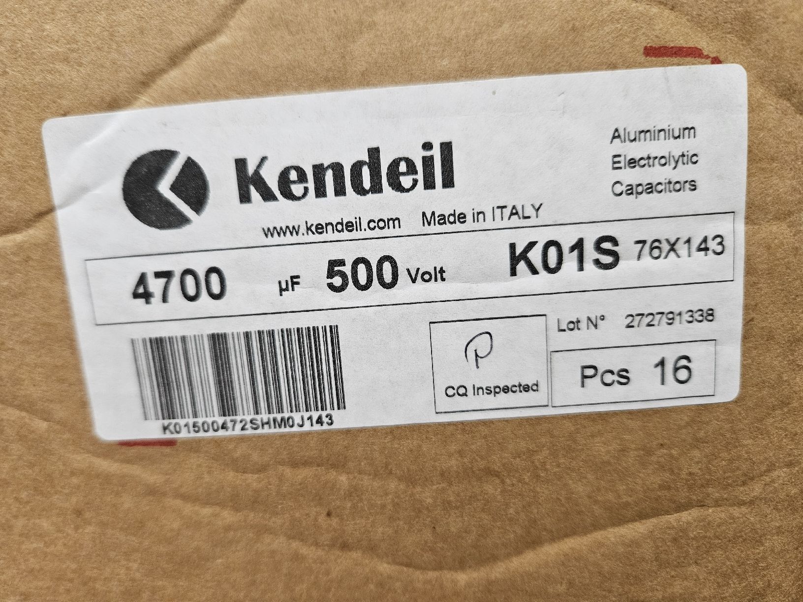 Componenti elettronici: Elko Kendeil 500V 4700uf – Nuovo (secondo la descrizione) da Diepoldsau venduto da Knochen 1