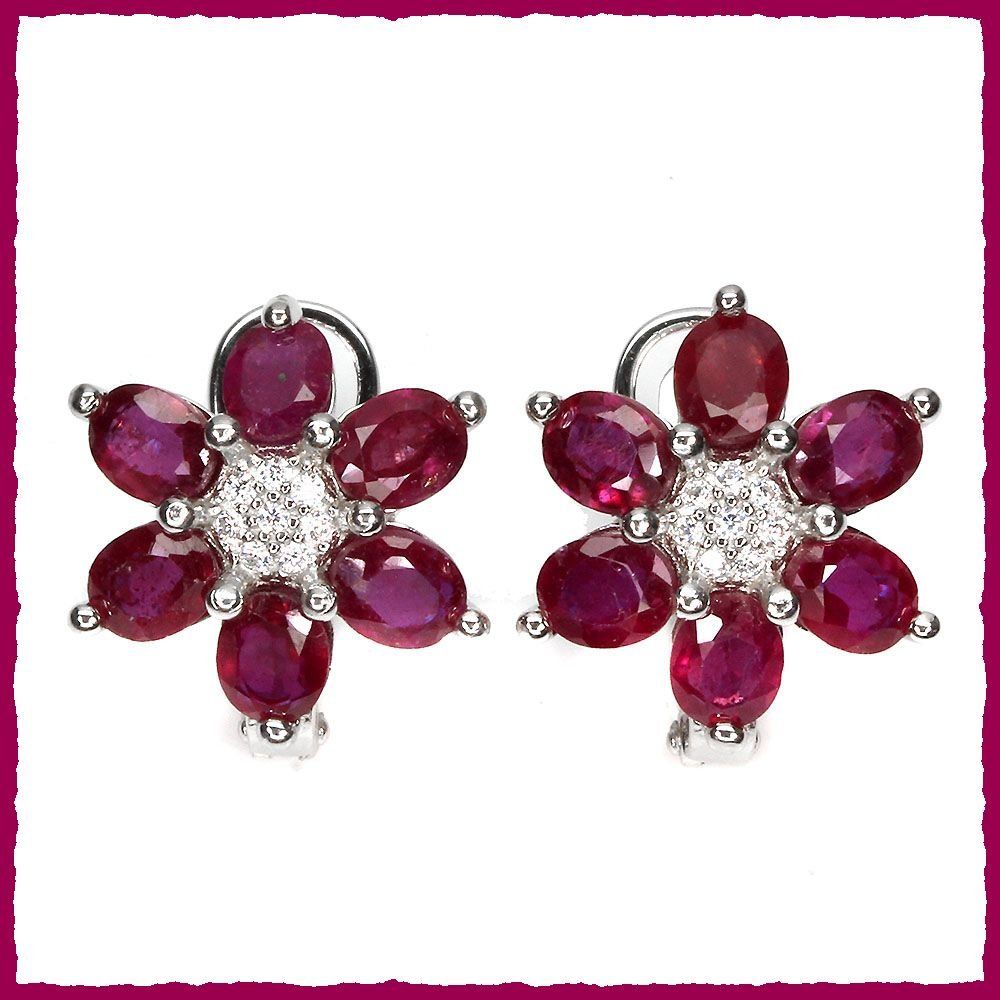 Orecchini pendenti & Orecchini a lobo: RED RUBY, Rubin 925 Silber Ohrringe – Nuovo e nell'imballaggio originale da Oberglatt ZH venduto da Goldfee1 3