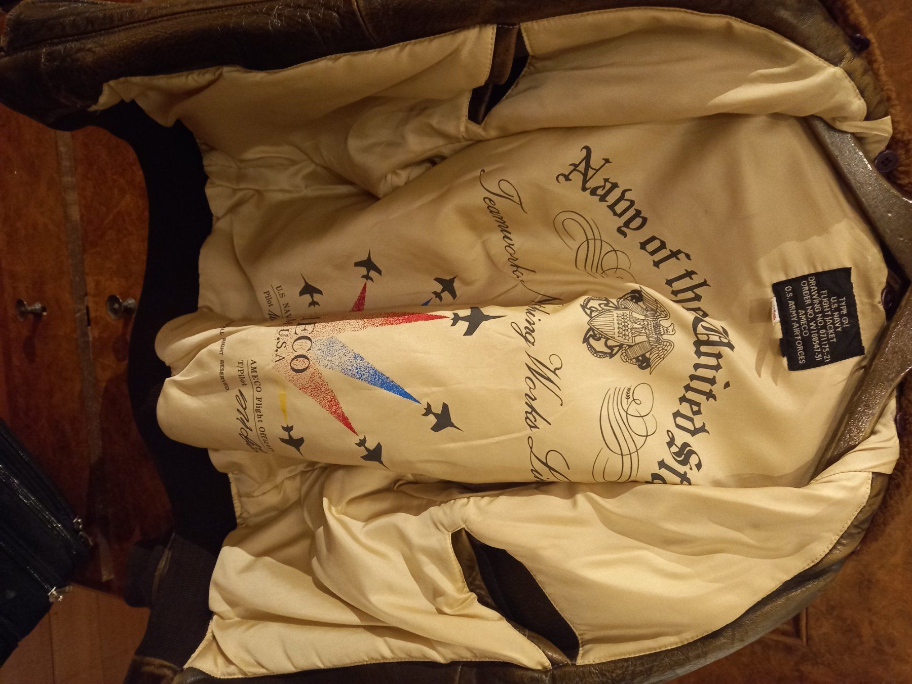 Jacken: US Army Pilotenjacke Echt Leder Grösse M/L – Neu (gemäss Beschreibung) aus Stein AG von Simona_1973 3