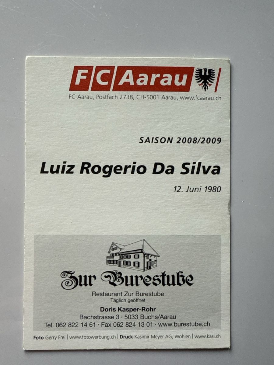 Autografi: Autogrammkarte Fc Aarau – Usato da Basel venduto da Der_Bieter 1