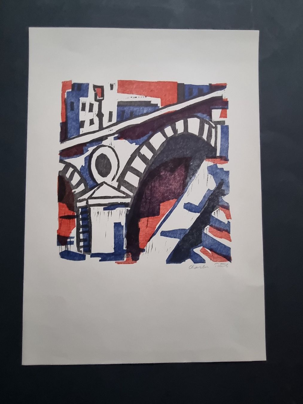 Xilografie: CHARLES TRÜB HOLZSCHNITT SIGNIERT – Usato da Gersau venduto da grafik-kunst 2