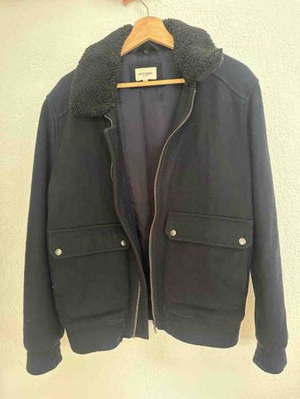 Octobre Jacke dunkelblau mit Lammfellkragen neuwertig