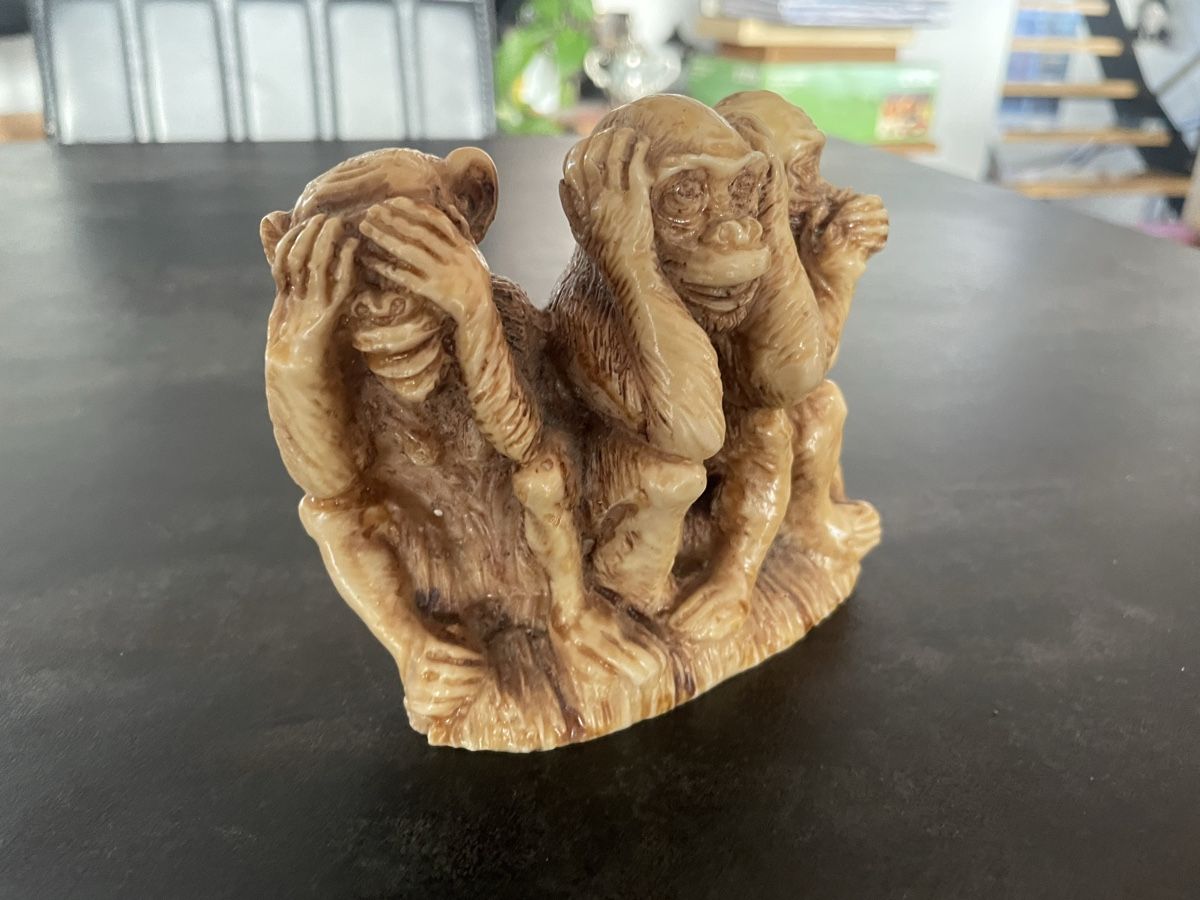 Statuette: Figurine Vintage "Les 3 Singes" – Usato da Vallamand venduto da Bricbracbroc82 1
