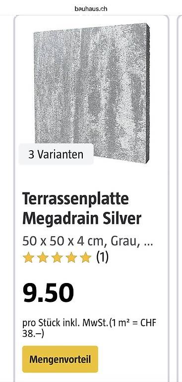 Rivestimenti per pavimenti: Gartenplatten GROSS 90-95m2 – Nuovo (secondo la descrizione) da Killwangen venduto da dij_n8lv 1