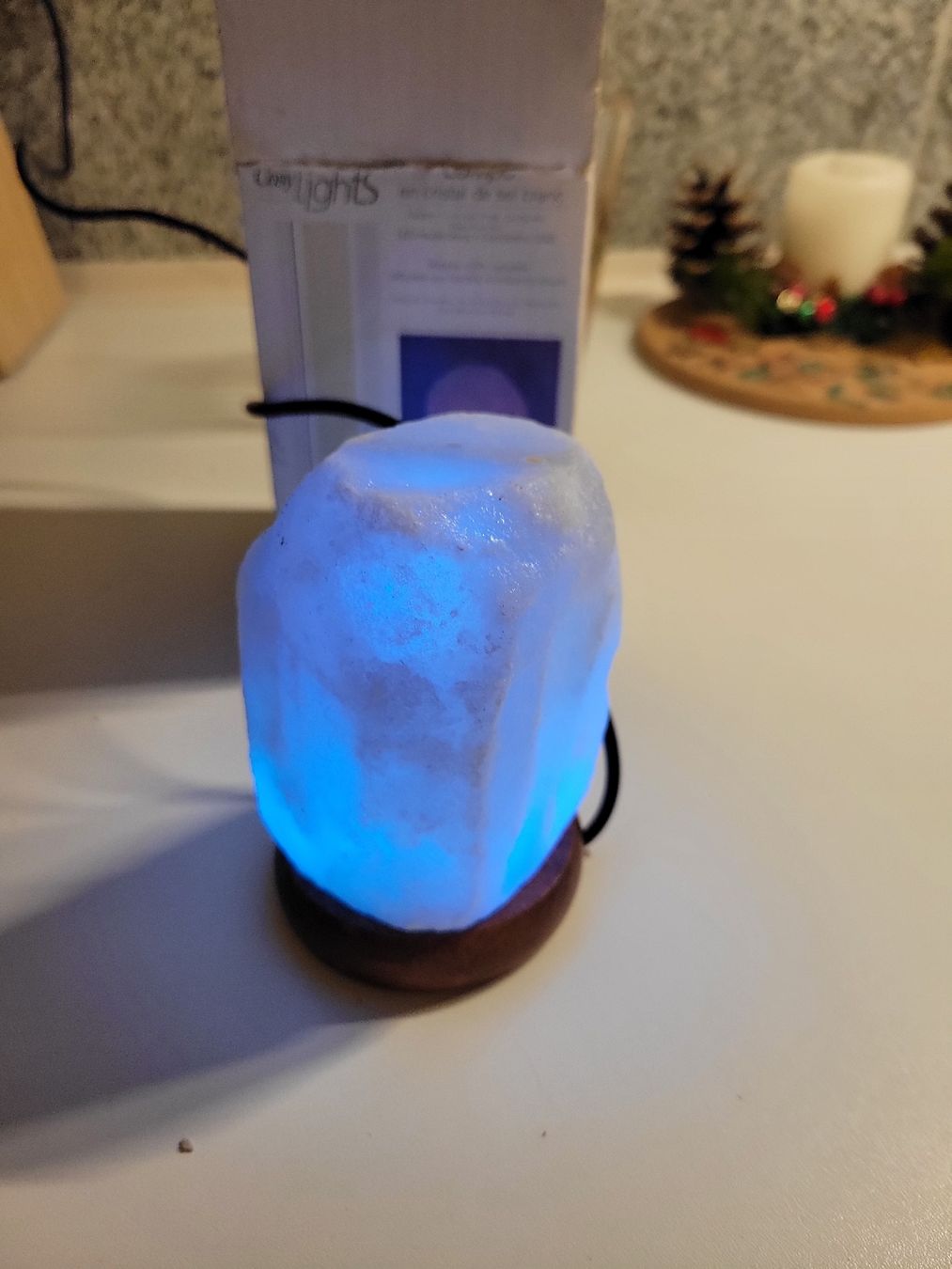 Lampade: Lampe en cristal de sel  LED multicolore – Nuovo e nell'imballaggio originale da Bernex venduto da Dariafr 2