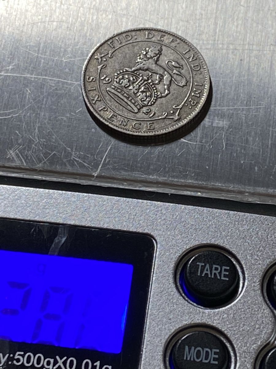 Tutti le monete: GB - 6 pence - 1921 - Georges V - AG – Usato da Payerne venduto da Mike1682 4