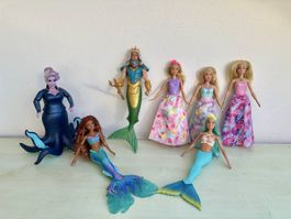 Barbie Meerjungfrau Ariel Triton Prinzessinnen Puppen