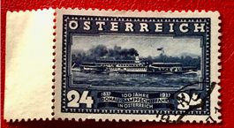 Briefmarken aus Österreich 1937 Jungfernfahrt Wien-Linz