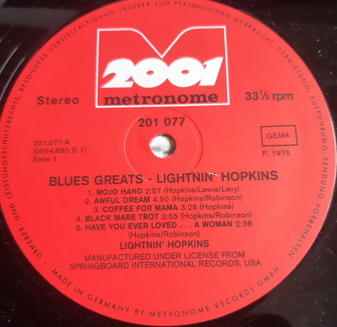 Dischi in vinile: SAM LIGHTNIN HOPKINS: Blues Greats 4 – Usato da Frick venduto da kyb_yq8h 2