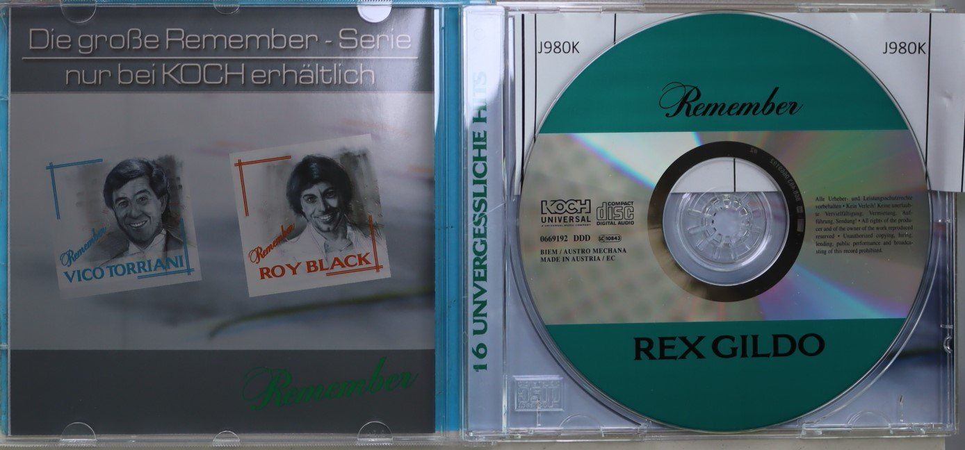 CD: Rex Gildo - Remember – Usato da Luzern venduto da CONTENTI 1