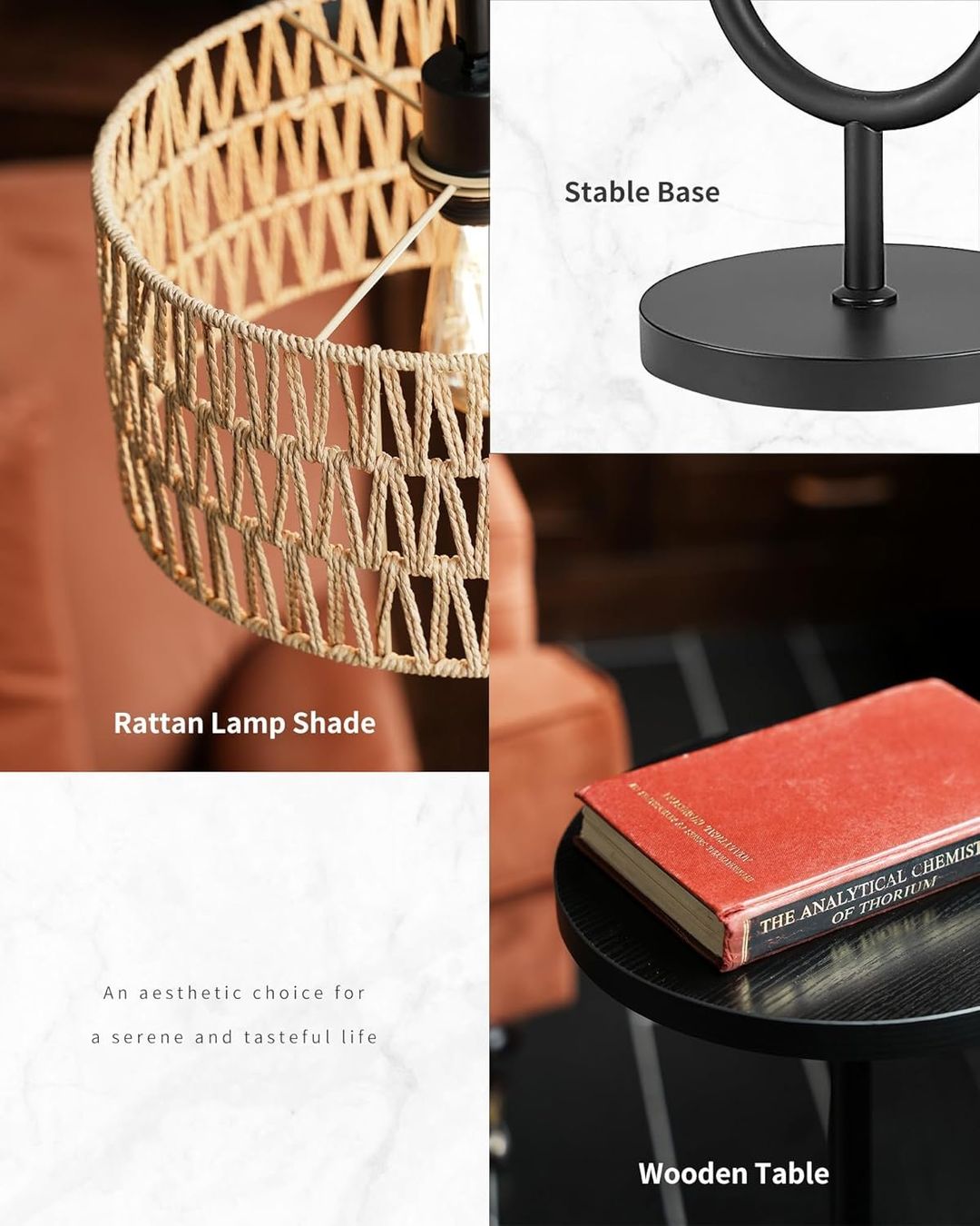 Lampade: Stehlampe Wohnzimmer Vintage Rattan – Nuovo e nell'imballaggio originale da Gränichen venduto da omniadeals 6