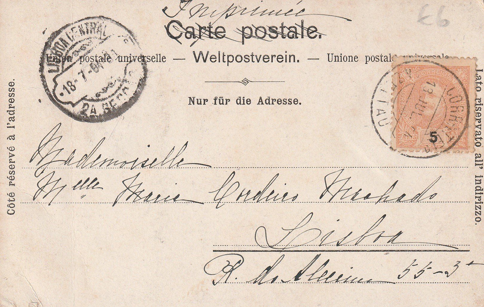 Ansichtskarten: AK Montreux - gel. 13.7.1904 – Gebraucht aus Fribourg von schnalla92 1