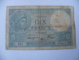 10 Francs ZY. 1939.ZY, Banque de France, Gebrauchter Zustand