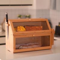 Brotkasten aus Holz, 2-stöckig, ideal für die Küche!