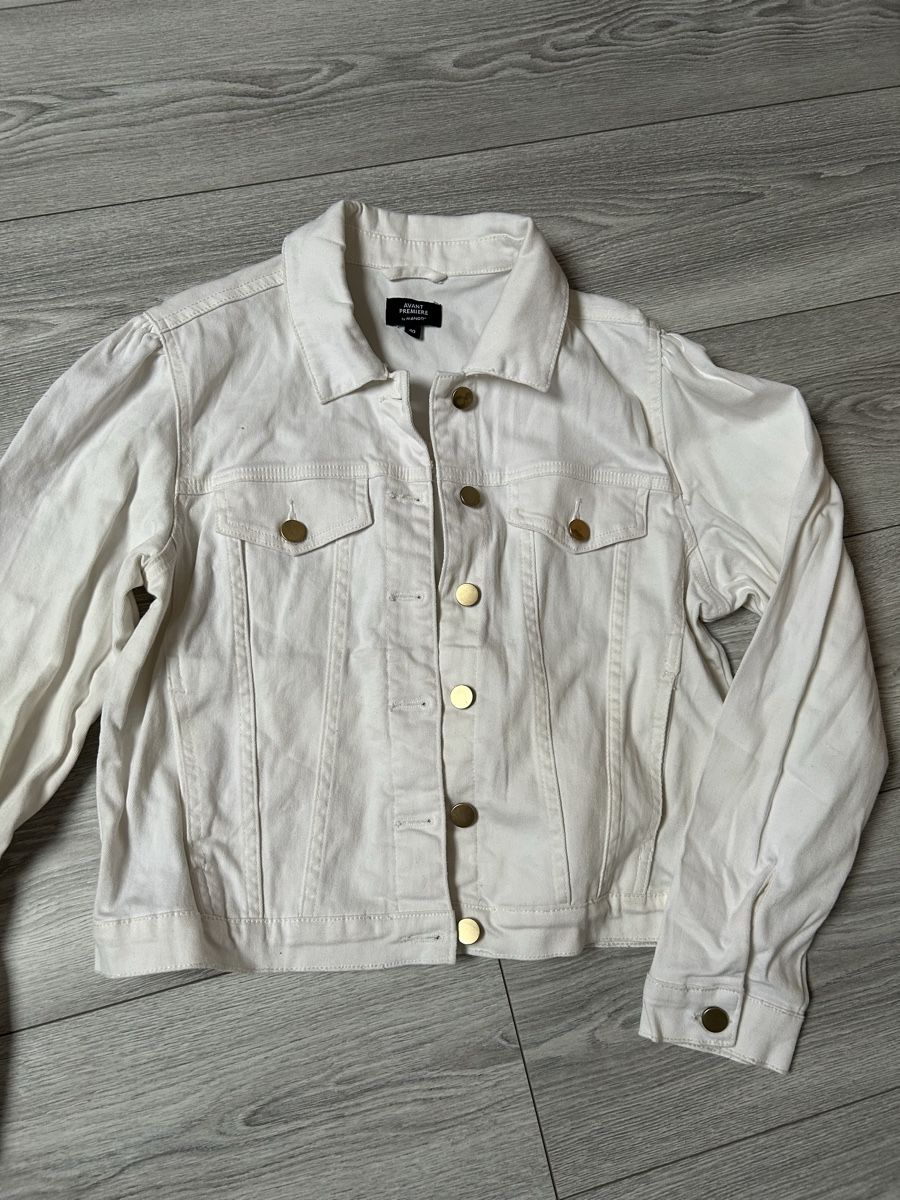 Avant Premiere Giacche: Veste en jean blanche – Usato da Genève venduto da and_k79x