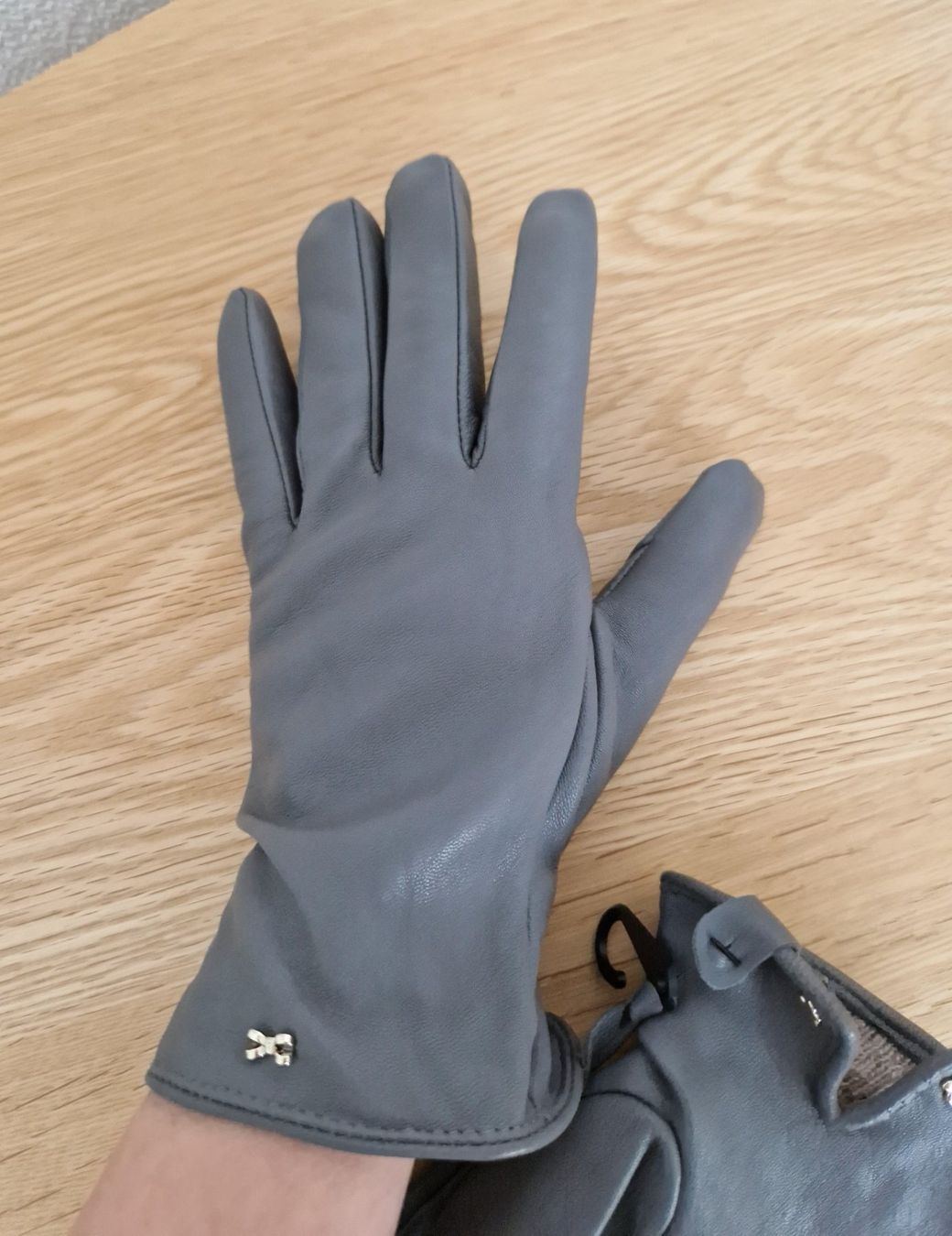 Guanti & manicotti: Ted Baker Handschuhe Leder Wolle Grau – Nuovo (secondo la descrizione) da Erlinsbach SO venduto da ULIKH 5