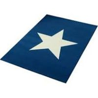 Design-Velours-Teppich-STERN-DUNKELBLAU