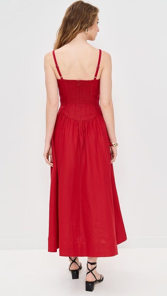 Reformation Kleider: Reformation -  Rotes Katarin Leinen Kleid – Neu und originalverpackt aus Zürich von ChiaraStars 1