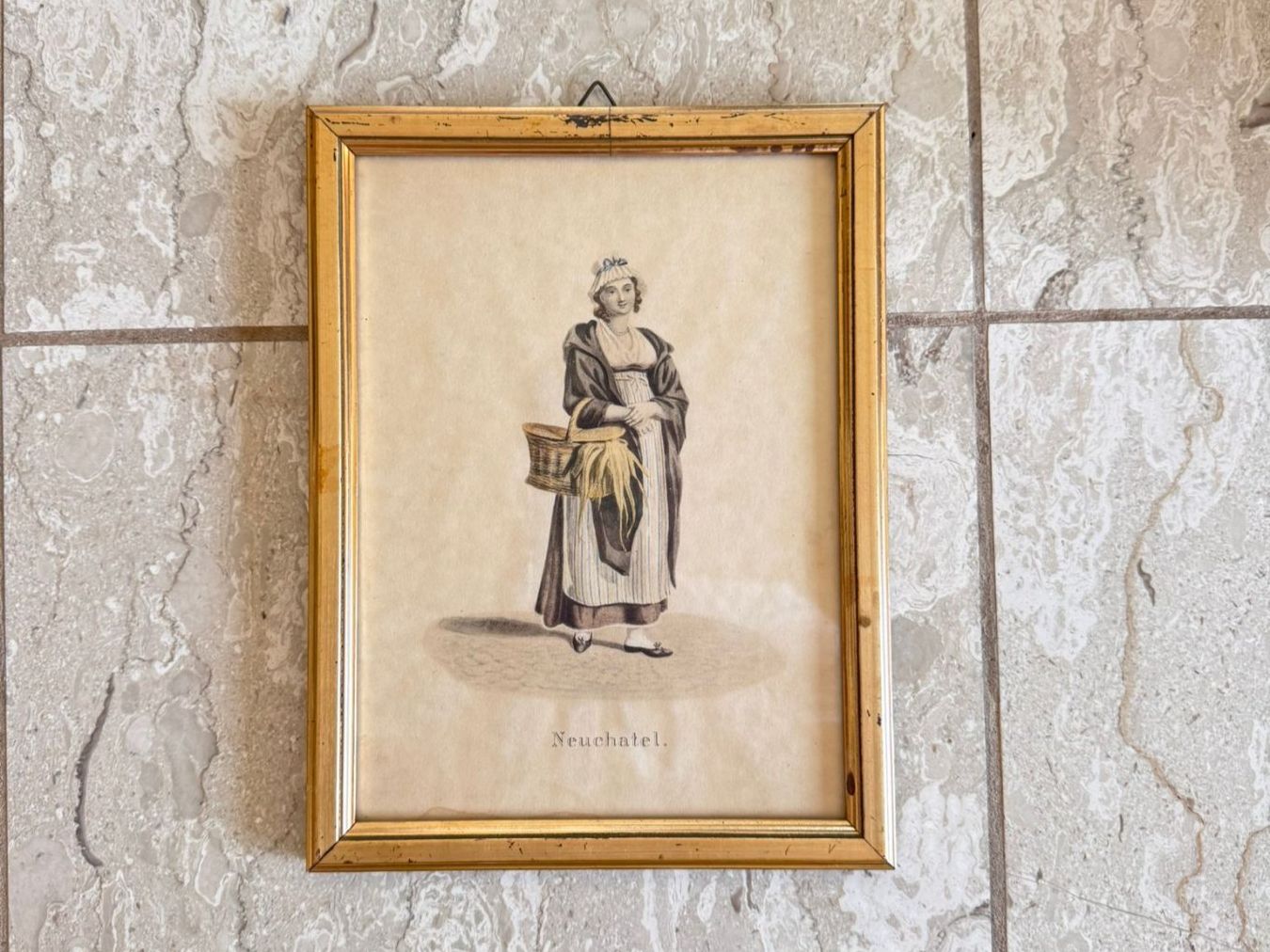 Foto & Immagini: Antike Lithographie "Neuchatel" mit Goldrahmen – Usato da Zürich venduto da noe_wc2v