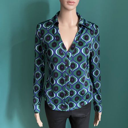 gemusterte ZARA Bluse 💚