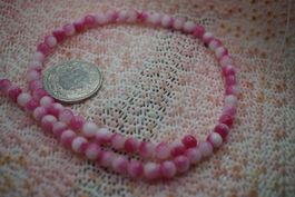 Kugel Strang  Rosa    look  6mm  Imitat aus Quarz&Mangan