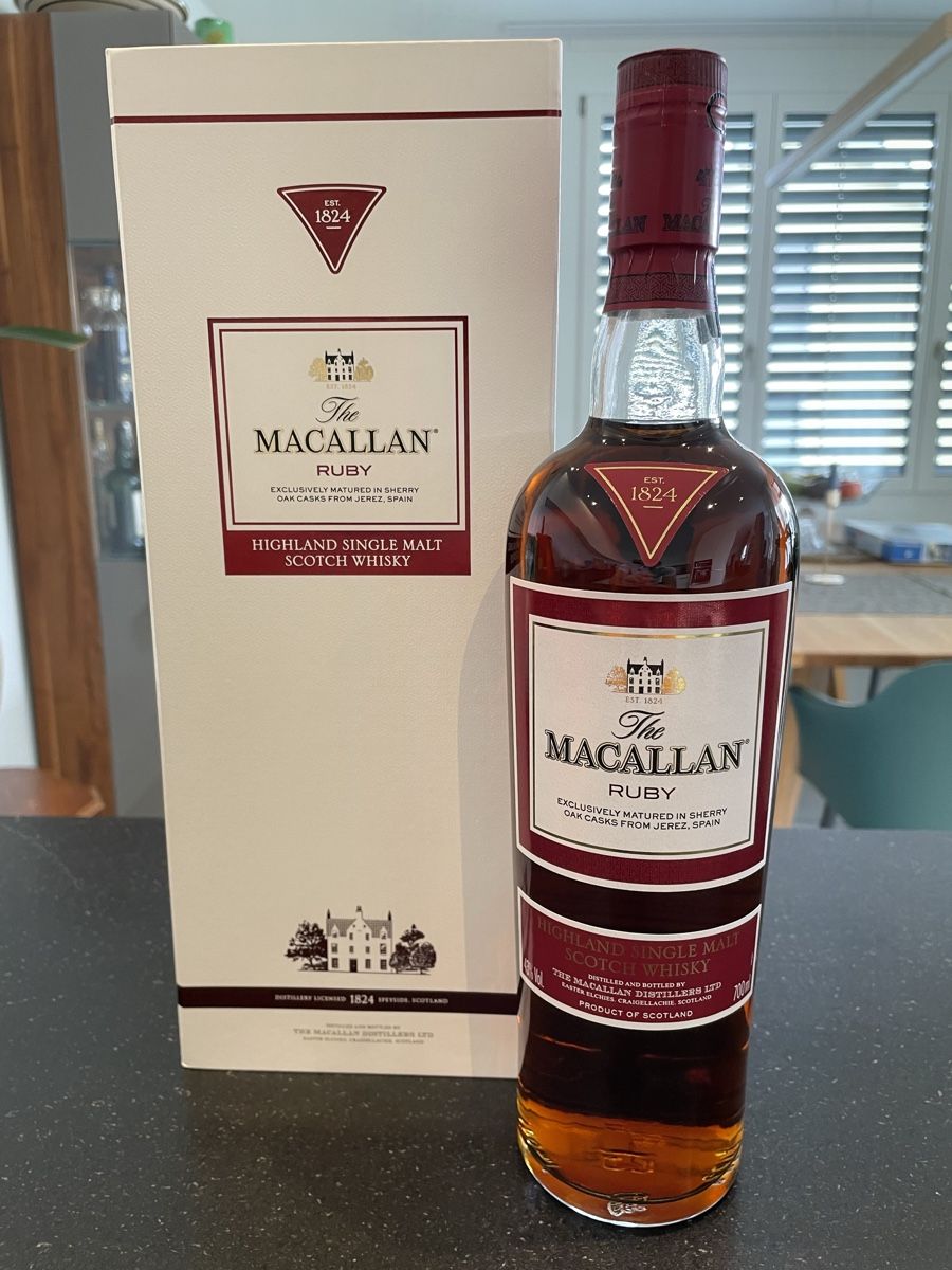 Macallan Bevande alcoliche: Macallan Ruby – Nuovo e nell'imballaggio originale da Therwil venduto da MRa77