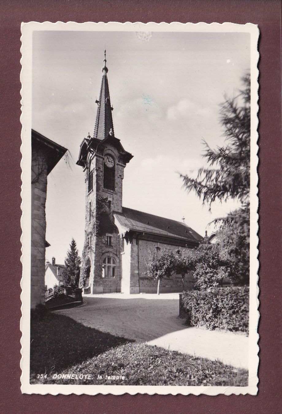 Ansichtskarten: DONNELOYE - Le Temple - 1944 Feldpost – Gebraucht aus Pully von nicecards