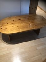 Couchtisch Holz oval gebraucht 125x60cm