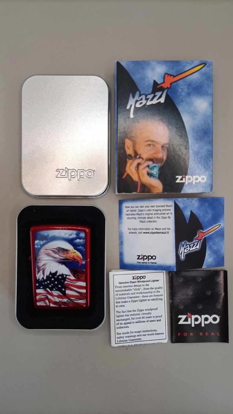Zippo Accendini: Zippo Mazzi Eagle red box NEW – Nuovo e nell'imballaggio originale da Pampigny venduto da Calypso06 5