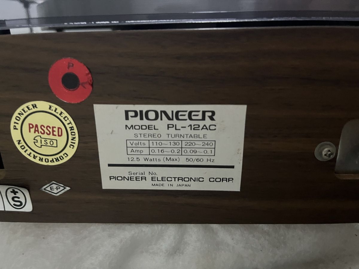 Pioneer Giradischi: Pioneer PL-12AC Classie Audio – Usato da Bettlach venduto da mehr86 4