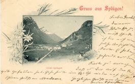 Splügen   GR  mit Hôtel SPLÜGEN    um 1898