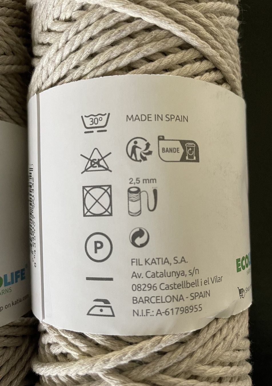Lana: Wolle Macramé macraméwolle Basteln Stricken Hobby – Nuovo (secondo la descrizione) da Oftringen venduto da allesmeins 4