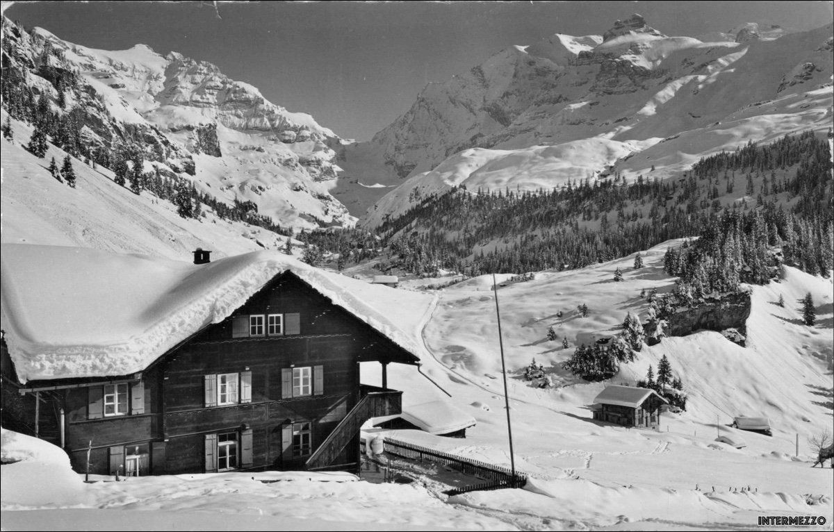 Cartoline postali: Kiental BE // Gornern Büttlassen Winter – Usato da Basel venduto da intermezzo12