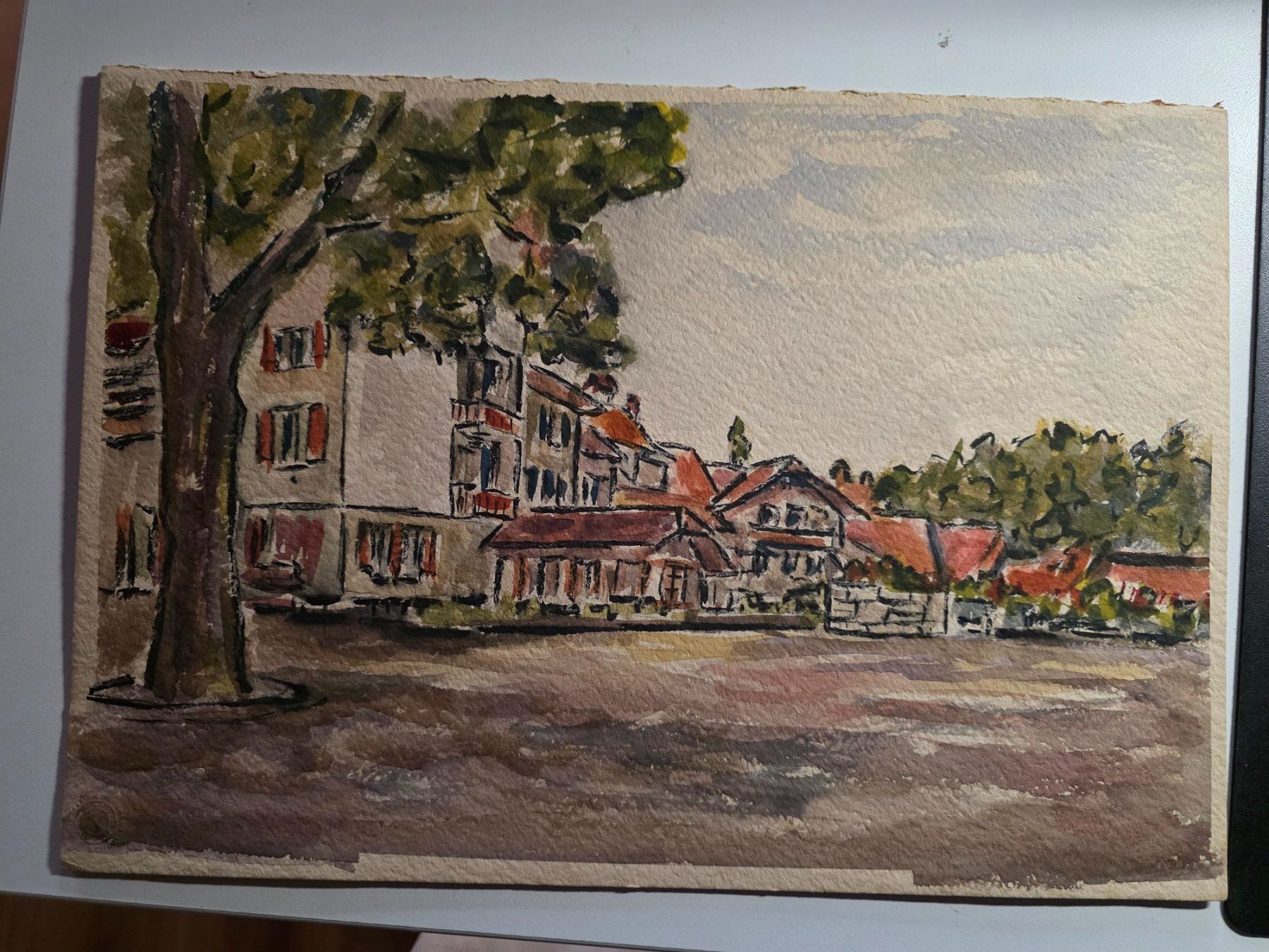 Dipinti: Interessantes altes Bild Gemälde Aquarell – Usato da Walterswil BE venduto da Lonitti 2