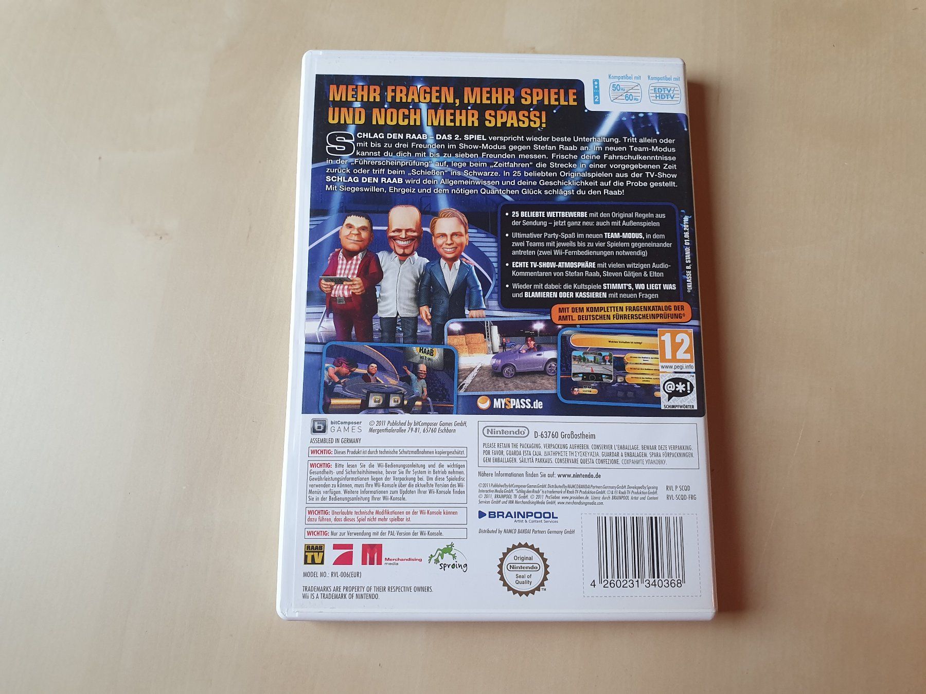 Nintendo Giochi: Schlag den Raab das 2 Spiel – Usato da Stansstad venduto da collectorsshop 1
