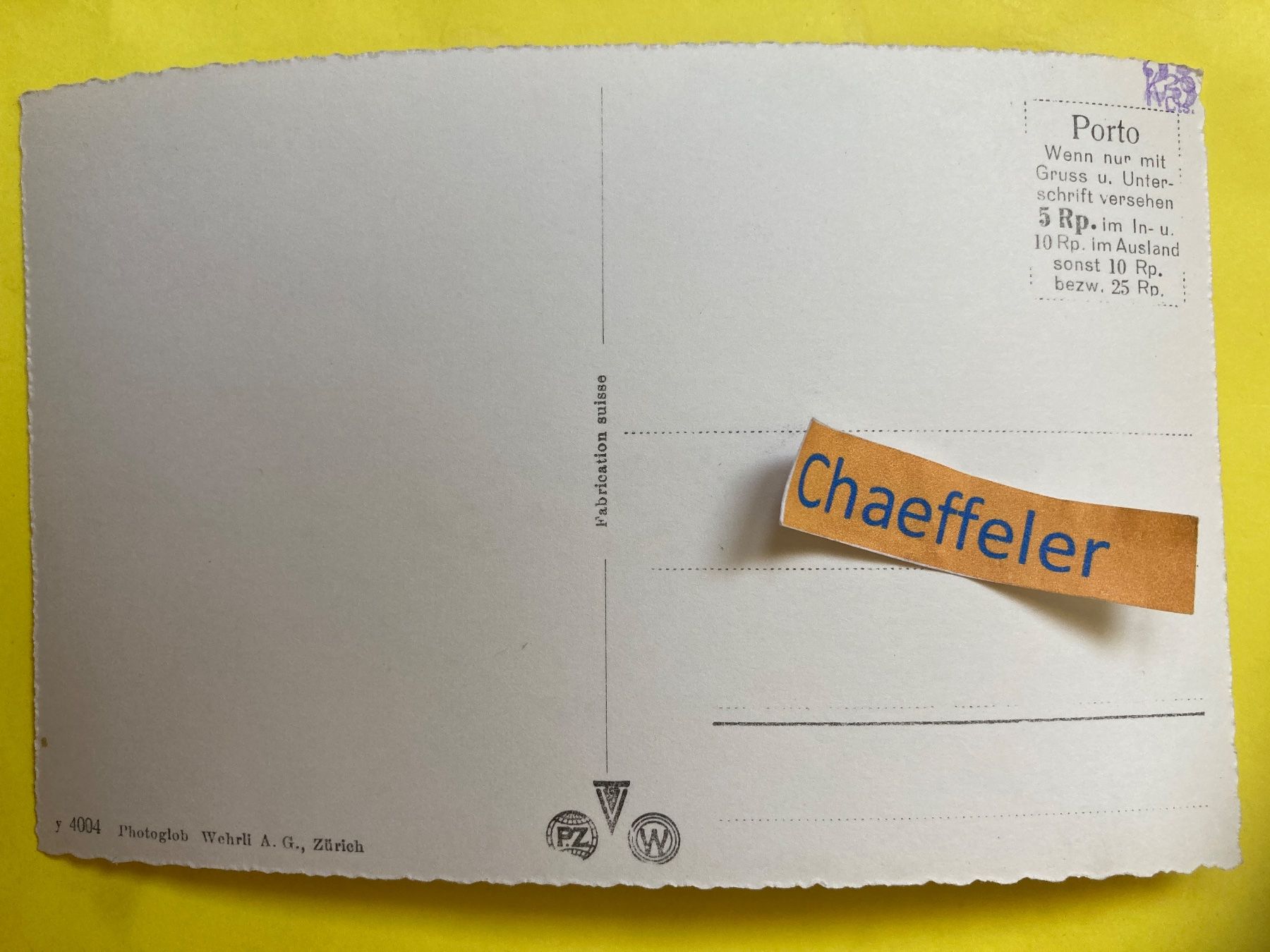 Cartoline postali: Rheinfelden, Obertorturm – Usato da Zürich venduto da Chaeffeler 1