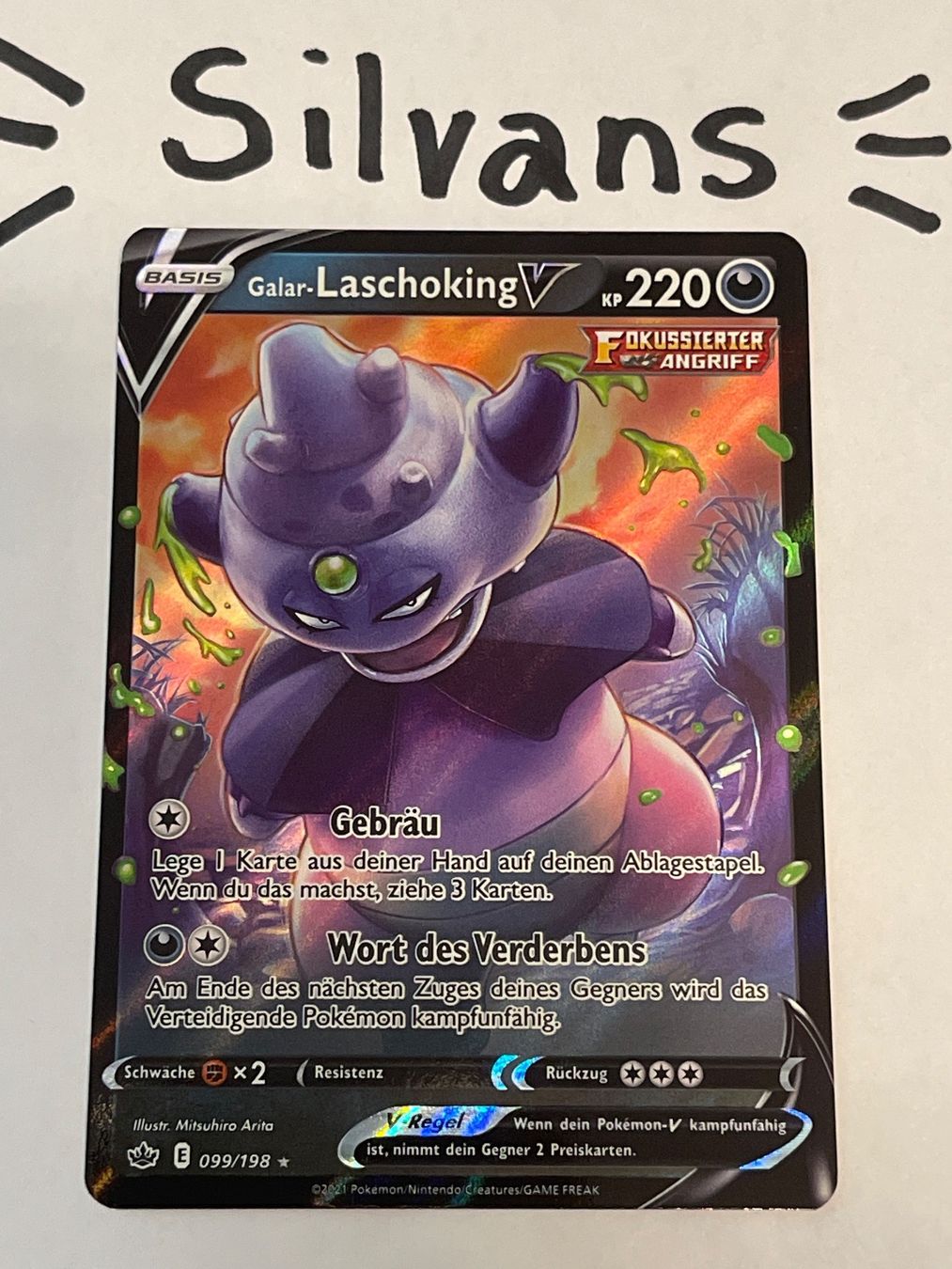 Pokémon Carte collezionabili: Laschoking V Schaurige Herrschaft Chilling Reign DE – Nuovo (secondo la descrizione) da Wil SG venduto da Silvans
