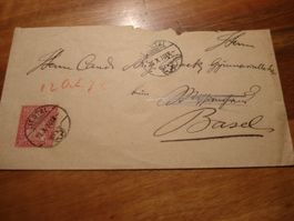 Brief 1878, sitz. Helvetia, o Liestal - o Basel
