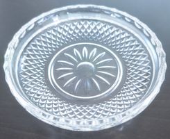 Elegante Kristall-Schale 15cm Vintage Design Top Zustand